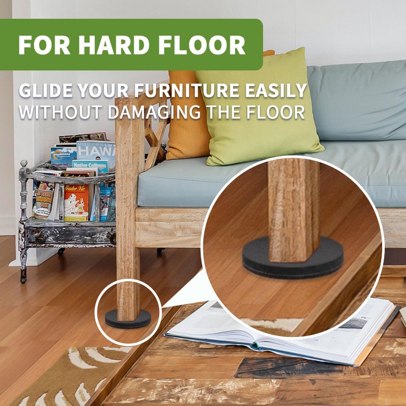 COVERCORNER Furniture Sliders for Hardwood Floors, Furniture Sliders for Carpeted Floors, 8 PCS 4 3/4 inch Combo Pack, Sliders for Moving Furniture, Furniture Movers Sliders-Brown - Image 4